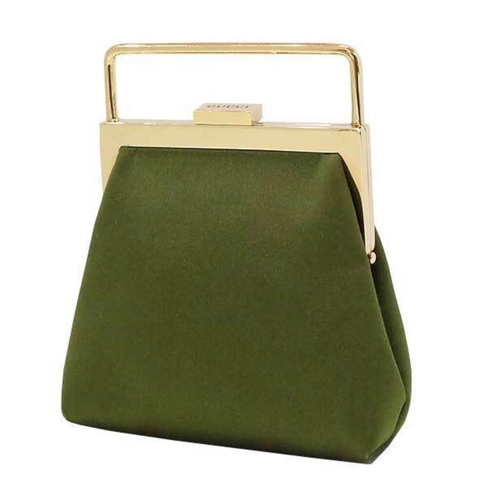 Gucci Satin Clasp Bag Green Clutch - Picture 2 of 9